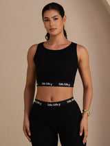 [Black] SilkSilky-AU Sleeveless Crew Neck Women's Outfit Sets 004