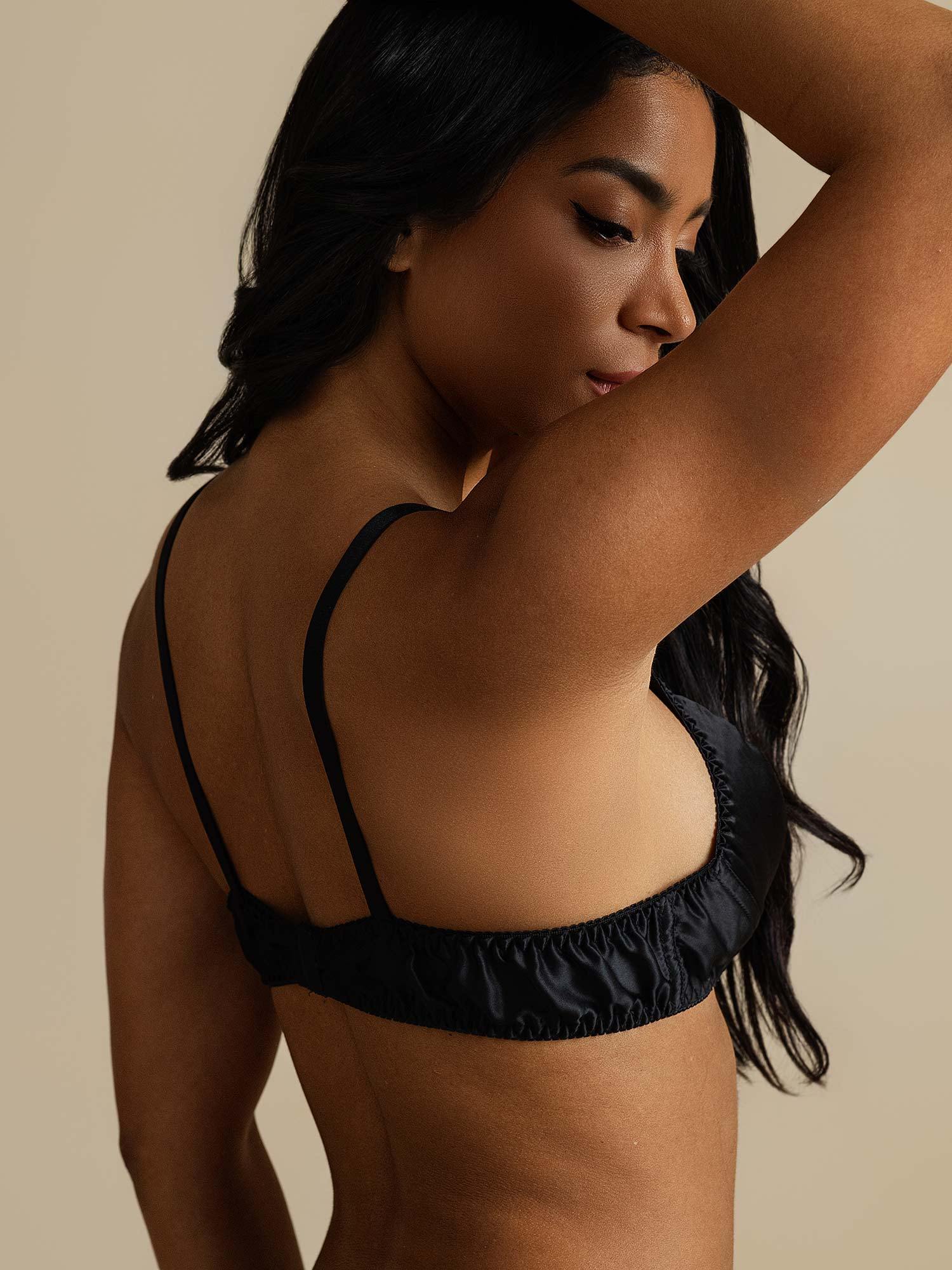 [Black] SilkSilky-AU Pure Silk Bra 005