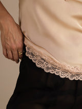 [Champagne] SilkSilky-AU Spaghetti Strap V Neck Camisole 005