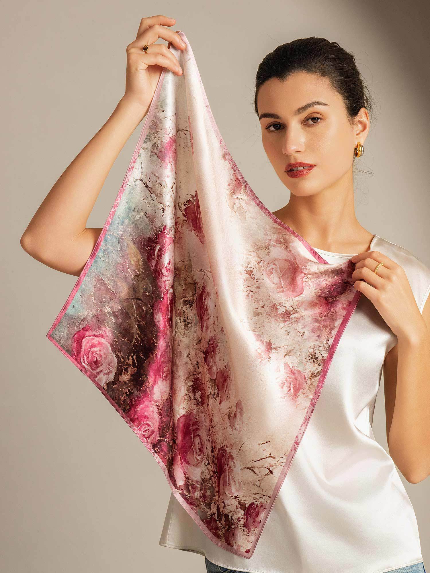 [P103] SilkSilky-AU Pure Silk Scarf 004,