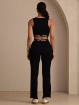 [Black] SilkSilky-AU Sleeveless Crew Neck Women's Outfit Sets 002