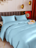 SilkSilky AU 19Momme Pure Silk Bedding Set LightBlue 004