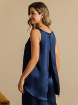[Dark Blue] SilkSilky-AU Sleeveless Scoop Neck Camisole 003
