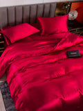 SilkSilky AU 19Momme Pure Silk Bedding Set Wine 003