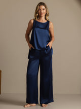 [Dark Blue] SilkSilky-AU Sleeveless Women's Pyjamas 007