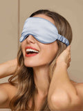 SilkSilky AU 19Momme Pure Silk Eye Mask LightBlue 002