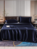 SilkSilky AU 22Momme Pure Silk Bedding Set DarkBlue 001