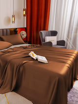 [Coffee] SilkSilky-AU 19Momme Bedding Set 005