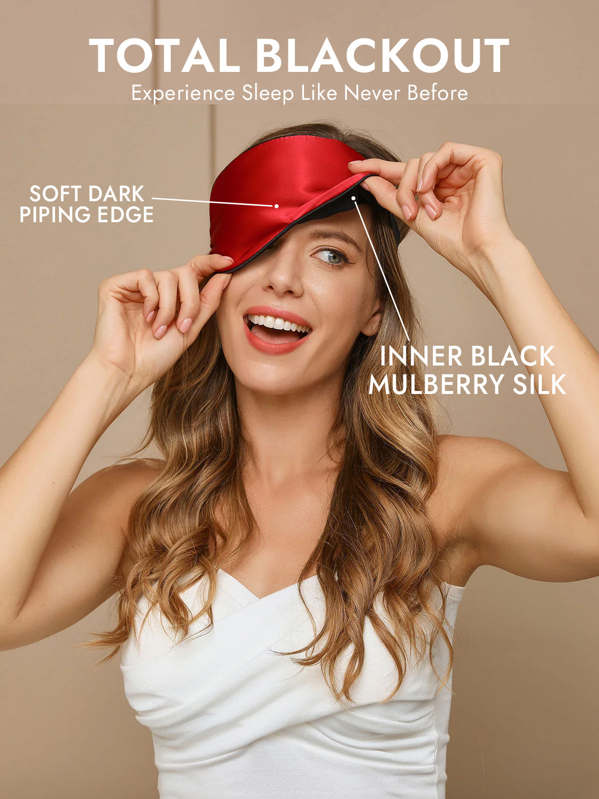 [Red] SilkSilky-AU 19Momme Pure Silk Eye Mask 002