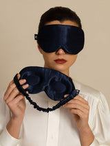 [Dark Blue] SilkSilky-AU Sleep Mask 001