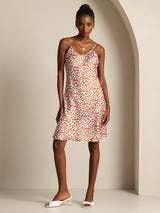 [Cherry] SilkSilky-AU Pure Silk V Neck Dress 001,