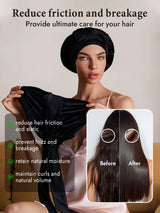 [Black] SilkSilky-AU Sleep Cap 003