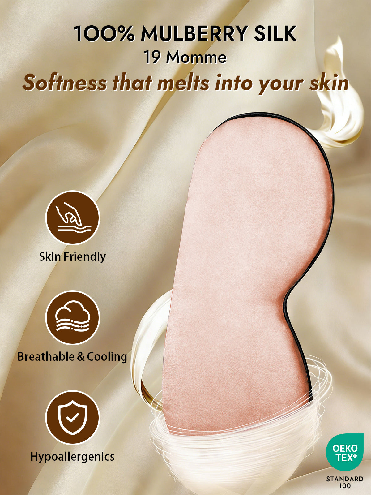 [Pink] SilkSilky-AU 19Momme Pure Silk Eye Mask 003