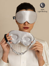 [Light Gray] SilkSilky-AU 22Momme Sleep Mask 001