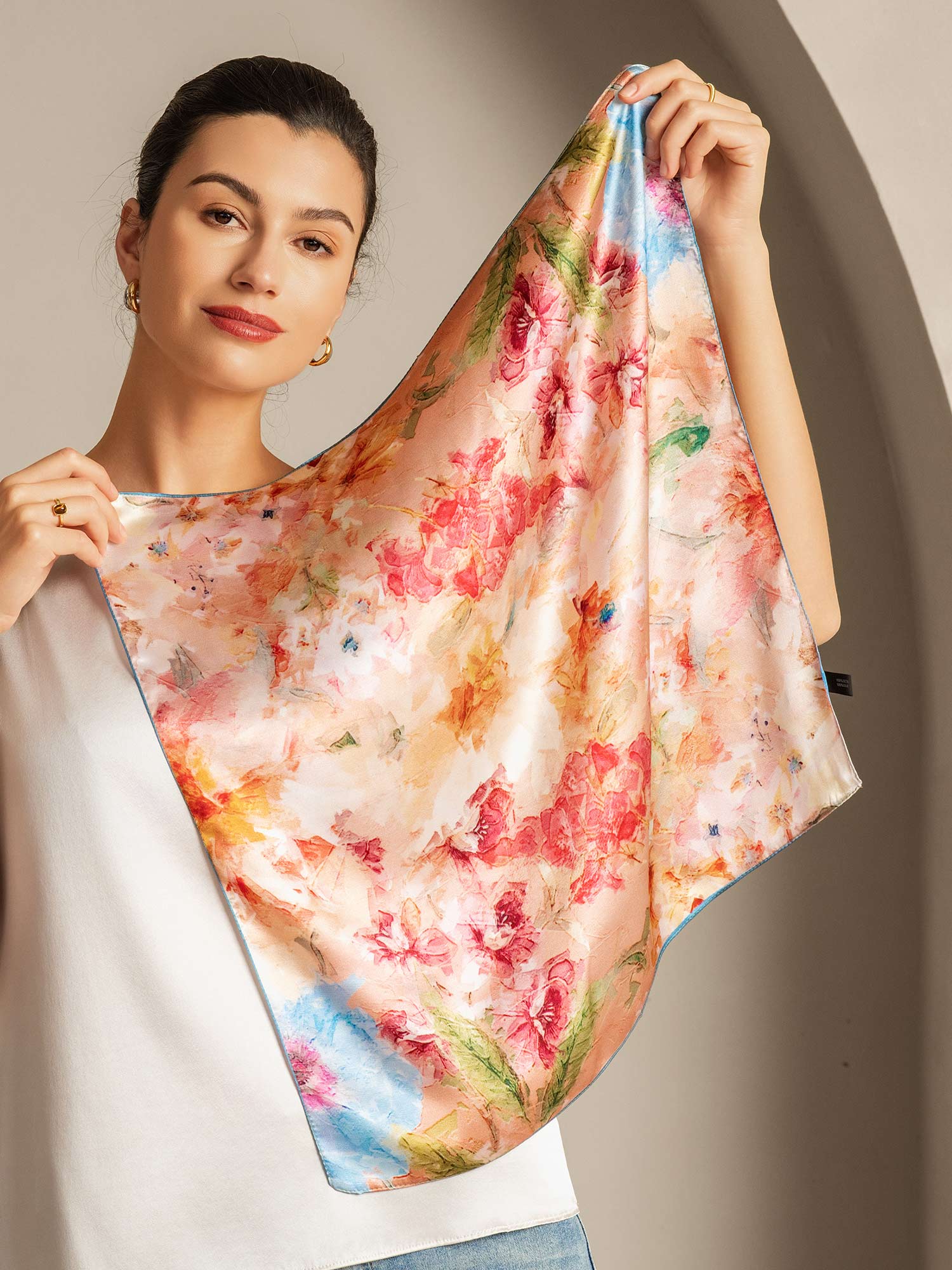[P098] SilkSilky-AU Pure Silk Scarf 005,