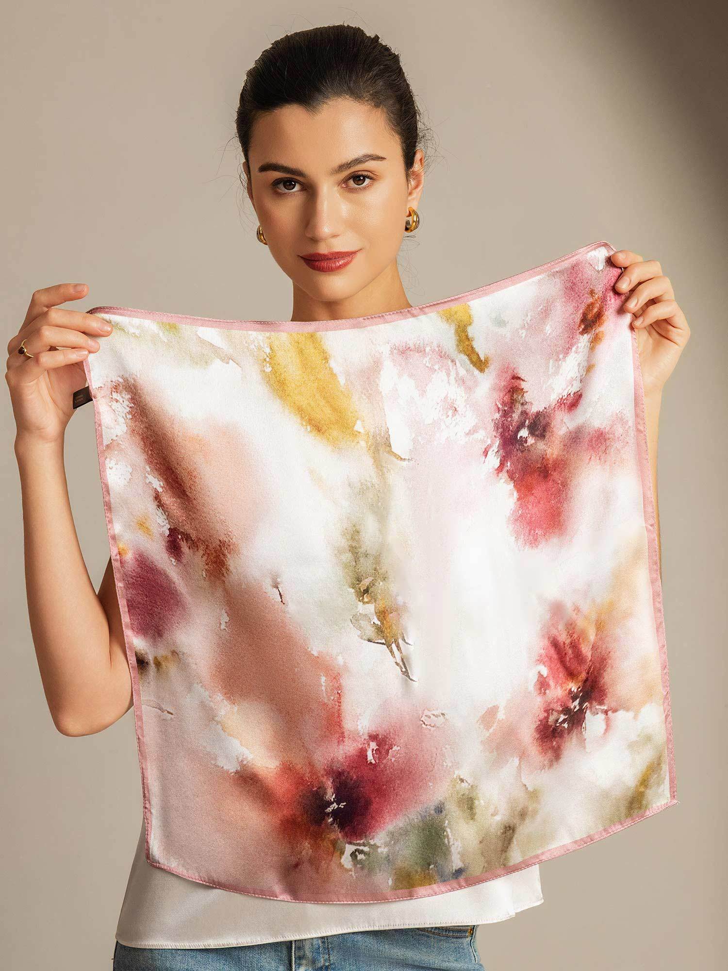 [P101] SilkSilky-AU Pure Silk Scarf 002,