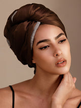 [Coffee] SilkSilky-AU Hair Towel Wrap 001