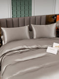 SilkSilky AU 25Momme Pure Silk Bedding Set Gray 005