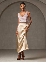[Shadow Gray] SilkSilky-AU Sleeveless V Neck Camisole 006