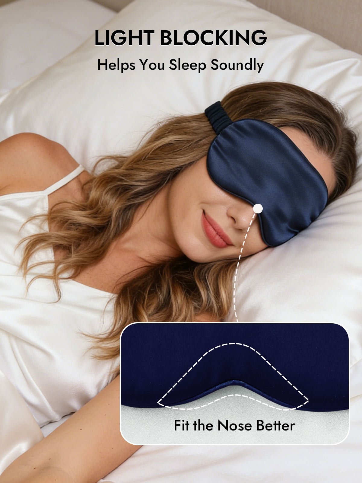 [Dark Blue] SilkSilky-AU 19Momme Pure Silk Eye Mask 003