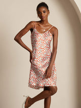 [Cherry] SilkSilky-AU Pure Silk V Neck Dress 006,