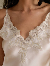 [Beige] SilkSilky-AU Sleeveless V Neck Camisole Set 004