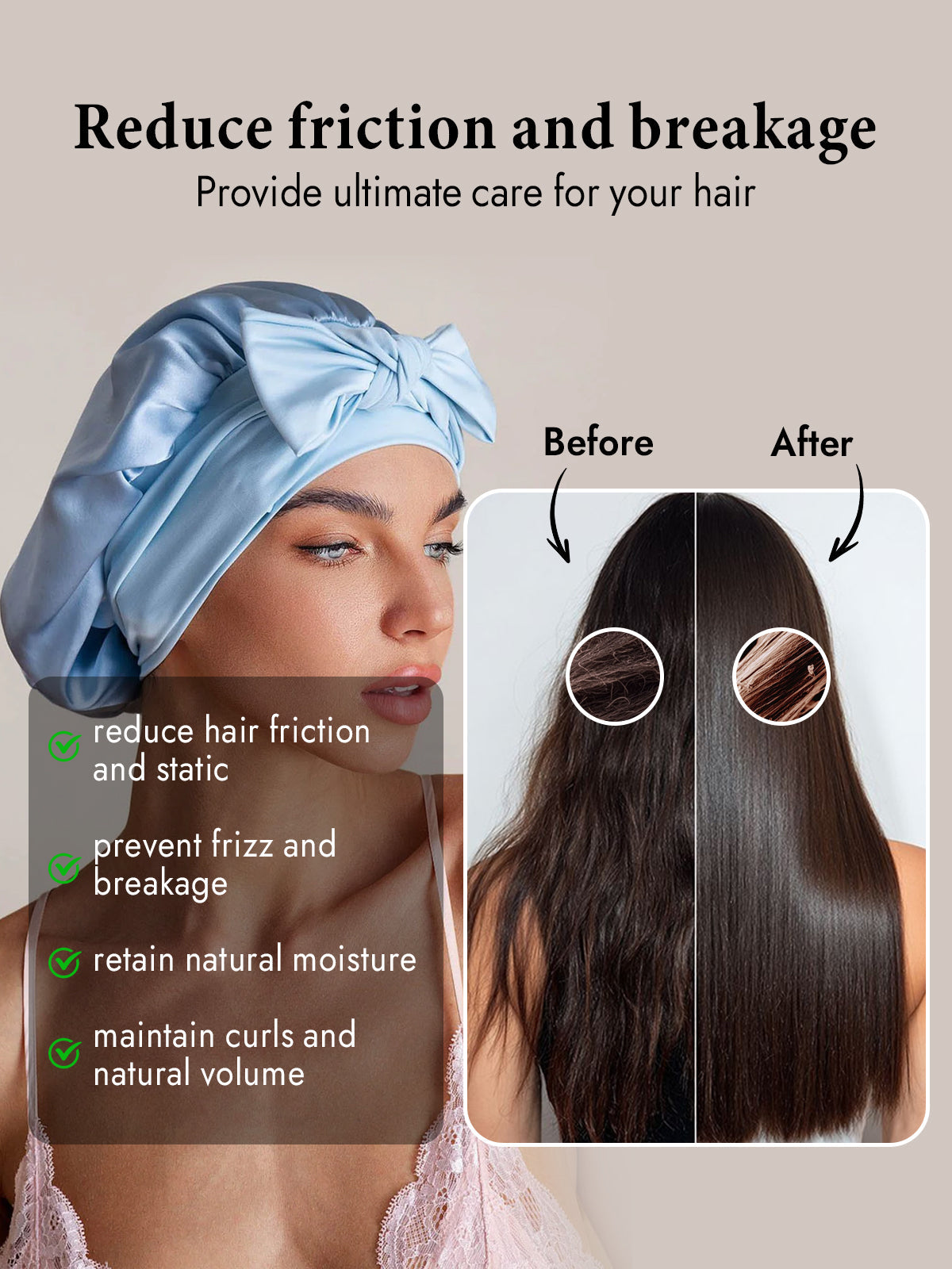 [Sky Blue] SilkSilky-AU Pure Silk Sleep Cap 003