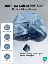 [Steel Blue] SilkSilky-AU Sleep Cap 004