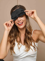 [Black] SilkSilky-AU Sleep Mask 004