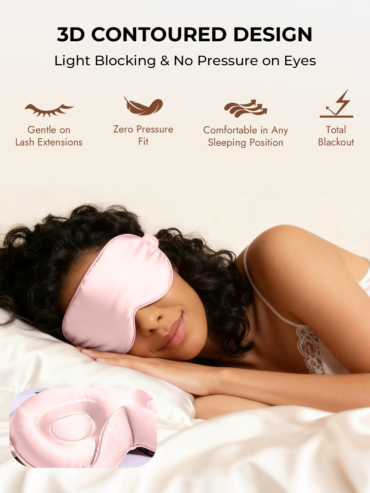 [Pink] SilkSilky-AU Pure Silk Eye Mask 006