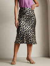 [Leopard] SilkSilky-AU 19Momme Pure Silk Skirt 005,
