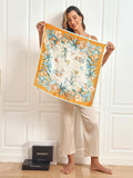 Pure Silk Printed Square Scarf Kerchief 70x70cm/27.6