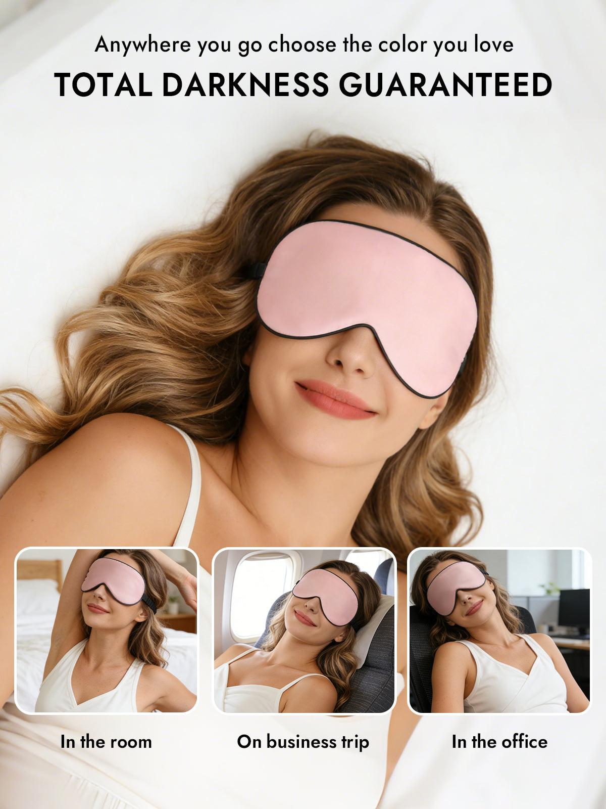 [Light Pink] SilkSilky-AU 19Momme Pure Silk Eye Mask 006
