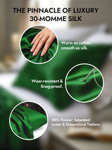 [Dark Green] SilkSilky-AU 30Momme Pillowcase 002