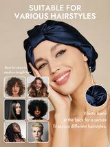 [Dark Blue] SilkSilky-AU Sleep Cap 005