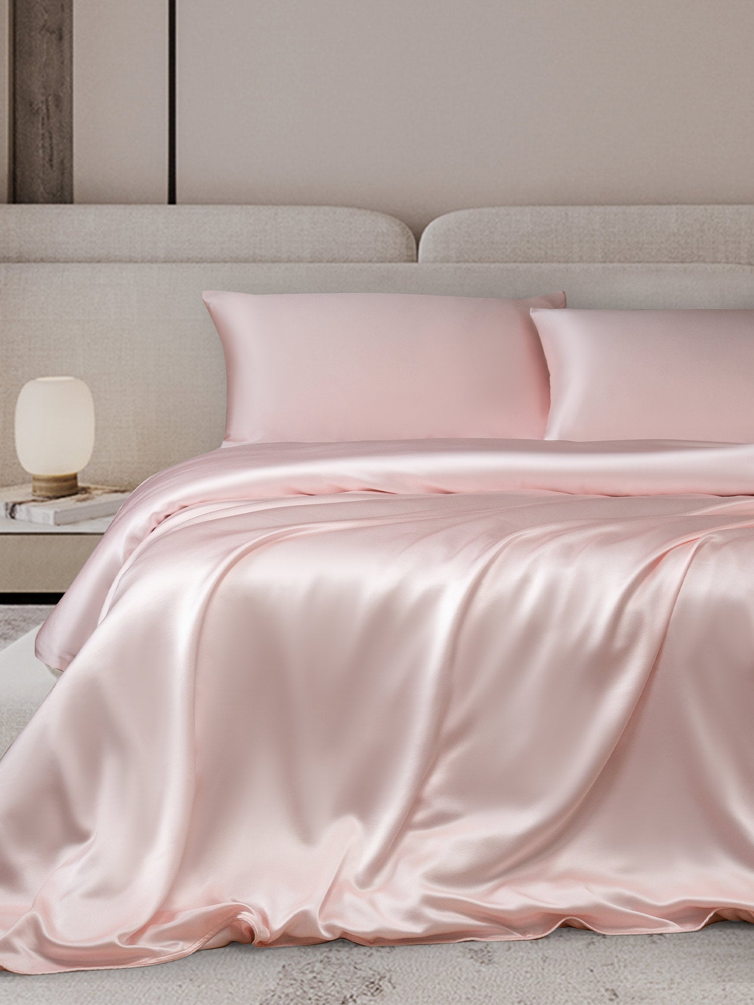 [Pink] SilkSilky-AU 25Momme Bedding Set 001