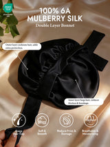 [Black] SilkSilky-AU Sleep Cap 002
