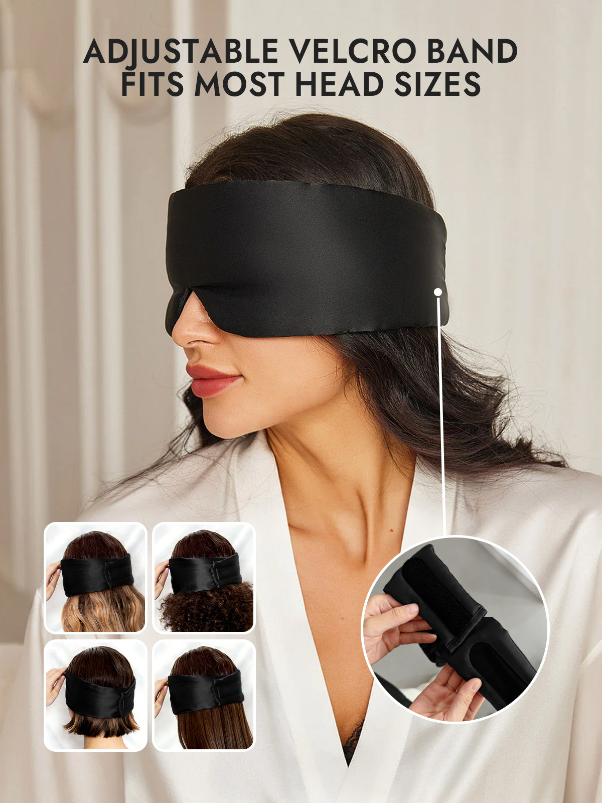 [Black] SilkSilky-AU 19Momme Pure Silk Eye Mask 004