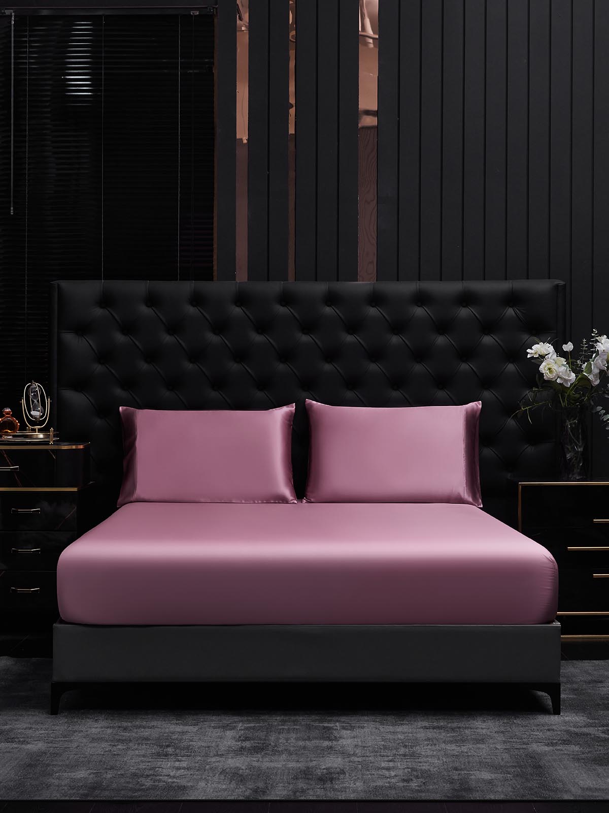 [Pale Mauve] SilkSilky-AU 22Momme Bedding Set 001