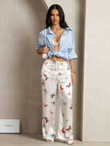 [White Butterfly] SilkSilky-AU 19Momme Silk Womens Pants 007