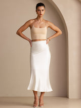 [Ivory] SilkSilky-AU Skirt 005