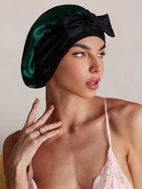 [Dark Green] SilkSilky-AU Sleep Cap 001