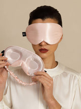 [Pink] SilkSilky-AU Sleep Mask 001