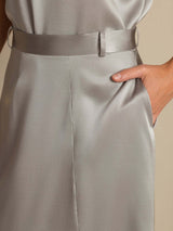 [Griffin Gray] SilkSilky-AU 19Momme Stretch Silk Charmeuse Skirt 008