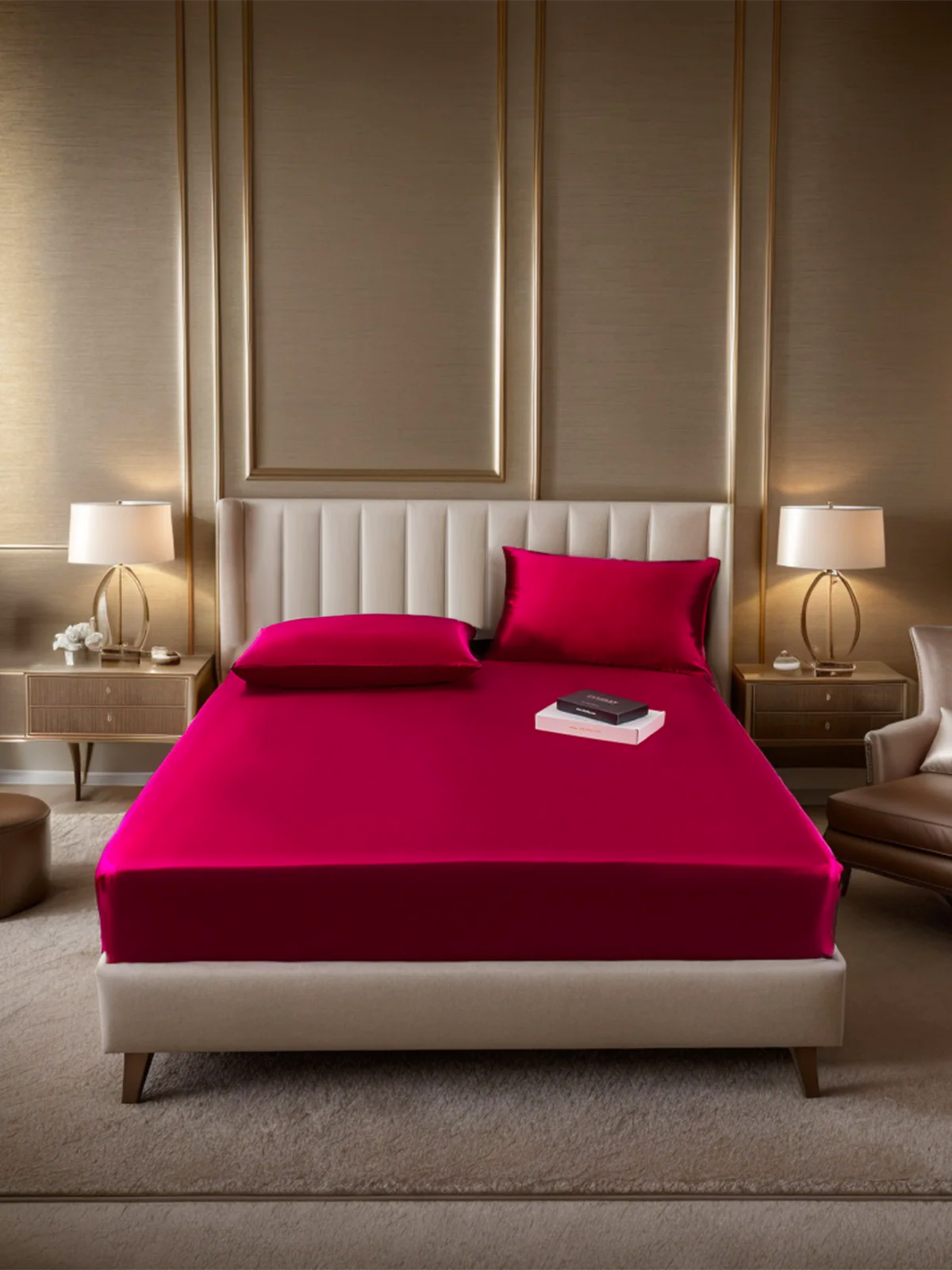 [Wine] SilkSilky-AU 19Momme Bedding Set 002