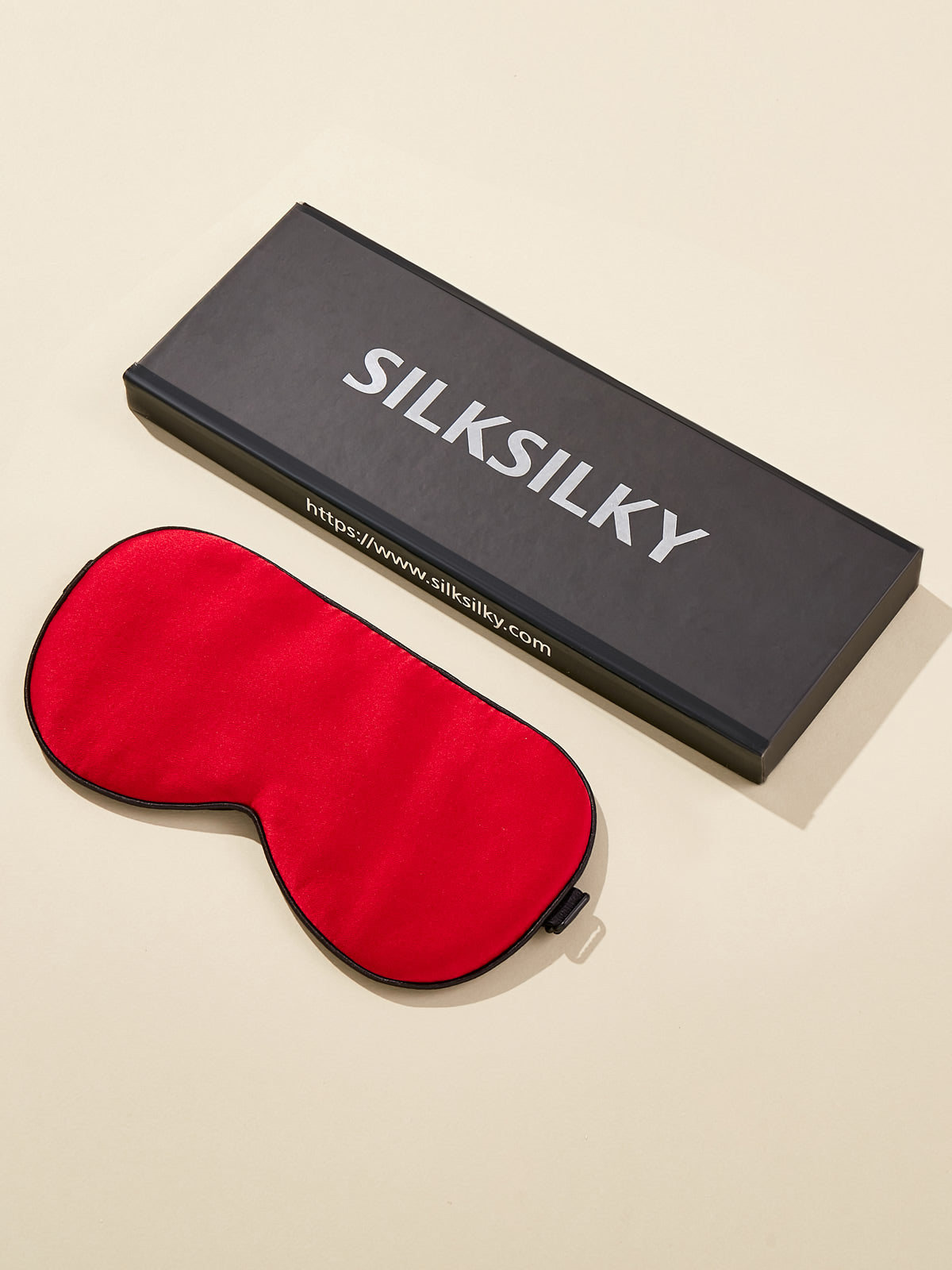 SilkSilky AU 19Momme Pure Silk Eye Mask Red 002