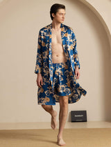 [Navy Dragon] SilkSilky-AU Long Sleeve Men's Pyjamas 001