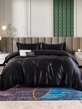 SilkSilky AU 25Momme Pure Silk Bedding Set Black 001