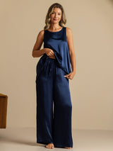 [Dark Blue] SilkSilky-AU Sleeveless Scoop Neck Camisole 005