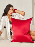 SilkSilky AU 19Momme Pure Silk Pillowcase Set Wine 002